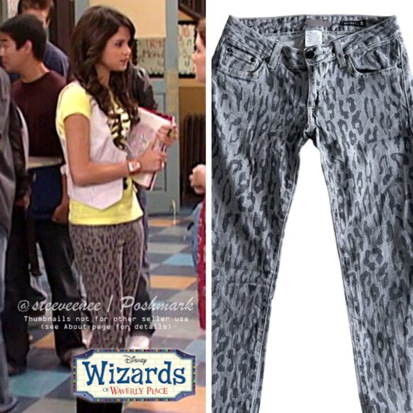 RARE 2000s Animal Print Skinny Jeans ASO Alex Russo - Picture 2 of 6